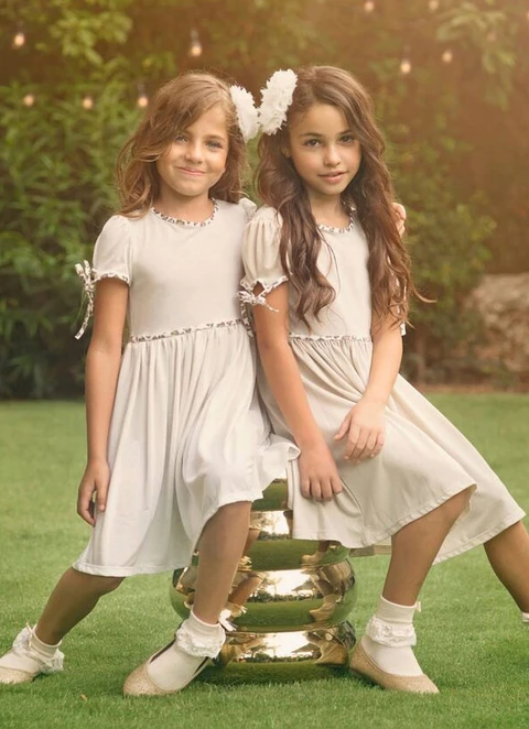 Jersey Flower Girl Dresses A-line Scoop Knee-length With Pleated