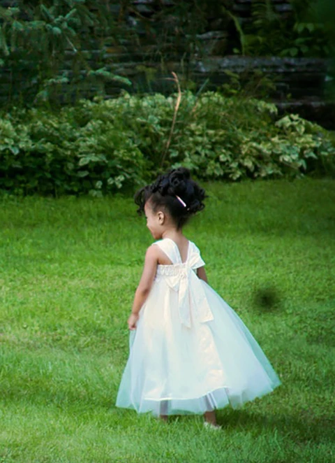 Ball-gown/princess Floor-length Sweetheart Sleevesless Tulle Flower Girl Dresses With Bowknot