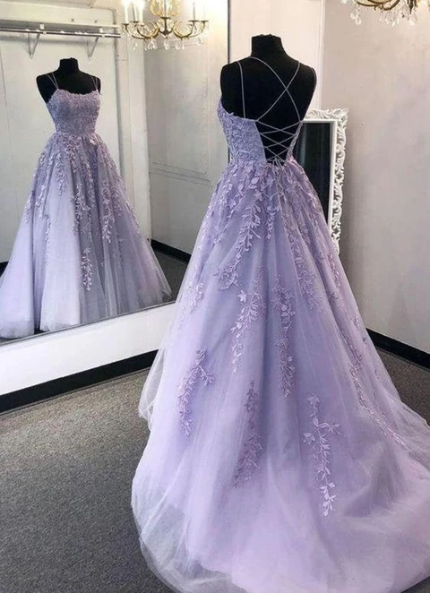 Ball Gown Long/floor-length Tulle Appliqued Dresses