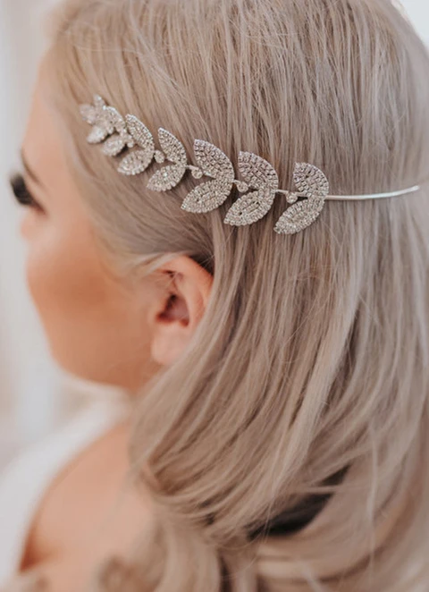 Leaf Rhinestone Headband