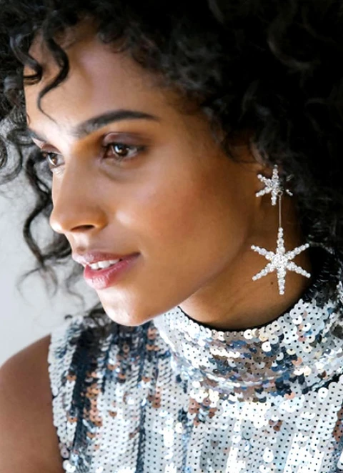 Hexagonal Star Earrings