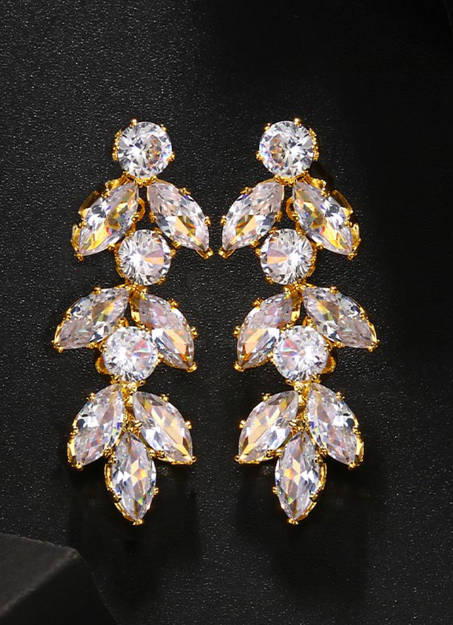 Bride's Zircon Earrings