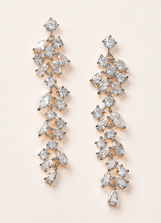 Long Zircon Earrings